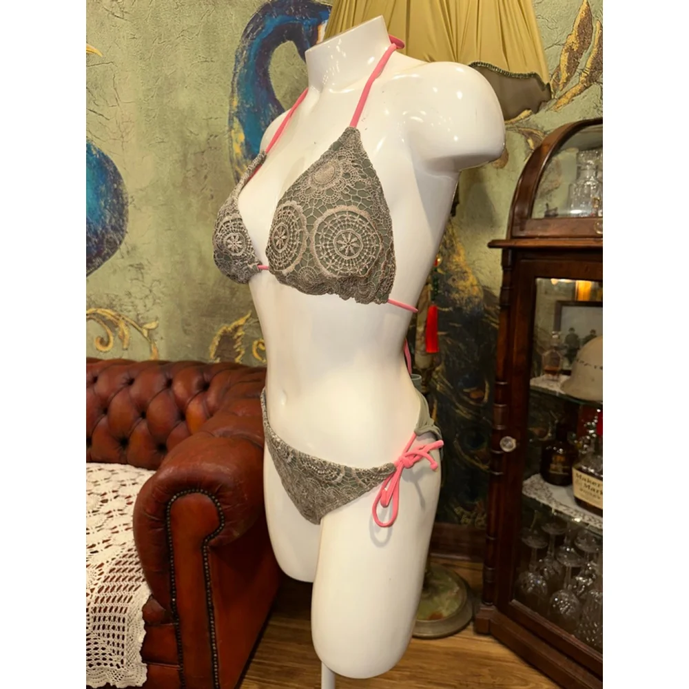 Xhilaration Bikini Women's XL Green and Pink